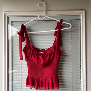 Aritzia Wilfred Ballad Camisole in Red